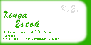 kinga estok business card